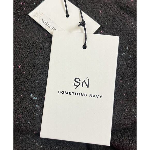 SOMETHING NAVY Cozy V-Neck Cardigan Sweater Brown Ganache Combo Size XS NEW - Picture 8 of 8